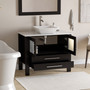 36 Inch Espresso Wood and Porcelain Vessel Sink Vanity Set – 8111