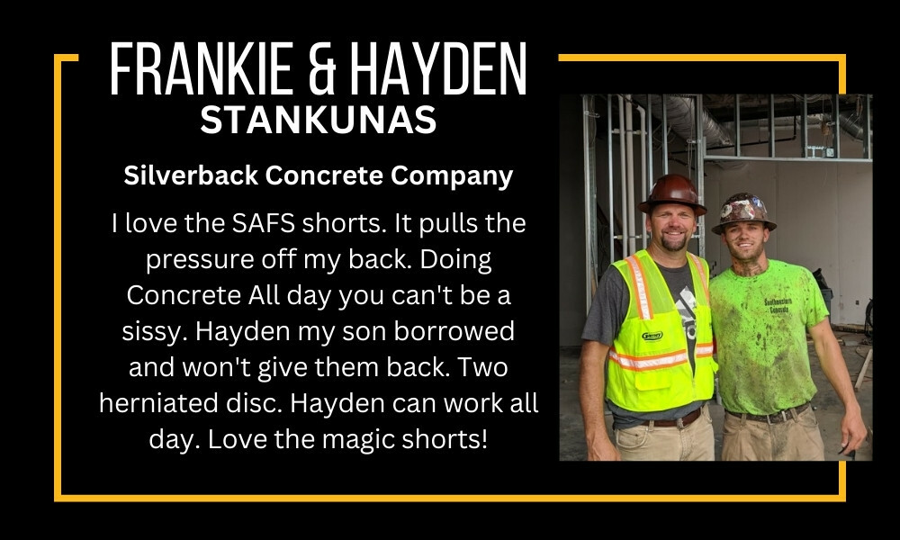 Testimonial from Frankie and Hayden Stankunas about how much they love SAFS shorts. They call SAFS "the magic shorts".