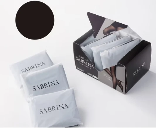 7 packs x SABRINA Beautiful Black Compression Pantyhose