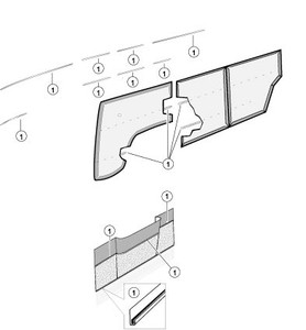 Door Panel Trim Kit 1963 Bus