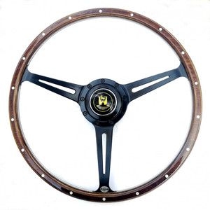 Black Woodgrain Steering Wheel With Gold Crest, Baywindow 67 - 74