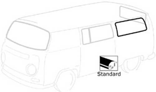 Large Fixed Side Window Seal Bus 68 On