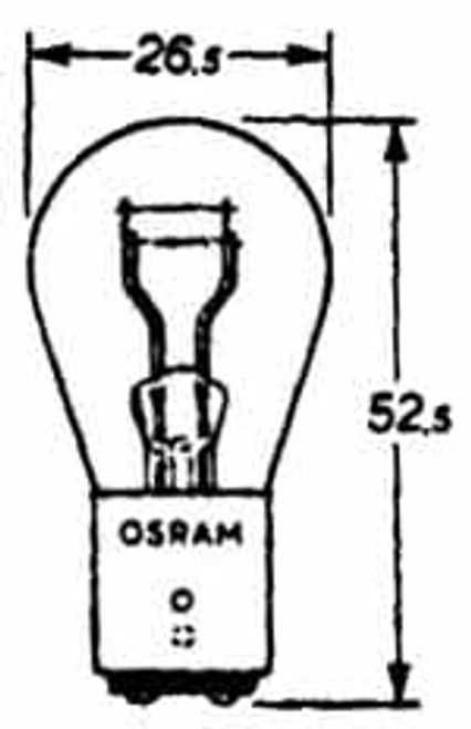 Tail Light Bulb Dual Filament 6 Volt