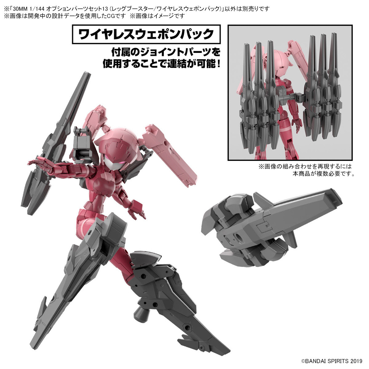 1/144 30MM Option Parts set 13 Leg Booster Unit / Wireless Weapons