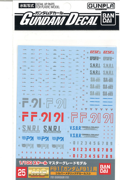 Bandai Gundam Decal 25 MG F91 General Main Image