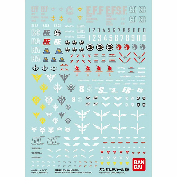 Gundam Decal 107 Mobile Suit Gundam UC #1