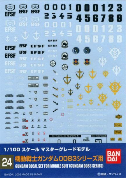 Gundam Decal 24 MG Gundam 0083 Series