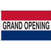 3' x 5' Message Flag "GRAND OPENING" Red/White/Blue Nylon with Header and Grommets, 120032