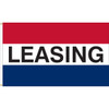 3' x 5' Message Flag "LEASING" Red/White/Blue Nylon with Header and Grommets, 120036