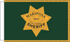 Custom Mariposa County Sheriff's Office 2021, Single Reverse 3' x 5', with Pole Hem and Fringe CustomMCSD3X52021PHF