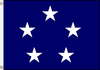 Navy Fleet Admiral Flag, 5 Star Nylon Applique with Header and Grommets, Size 7 (1'10"x 2'8"), 5101021ADM