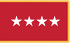 Army General Flag, Nylon Applique, 4 Star 4' x 6' Polehem and Gold Fringe, 7142093 (Open Market)