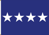 Air Force General Flag, Nylon Applique, 4 Star 3' x 4' Header and Grommets, 7182021 (Open Market)