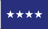 Air Force General Flag, Nylon Applique, 4 Star 3' x 5' Header and Grommets, 7182051 (Open Market)