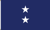 Navy Rear Admiral (Upper Half) Flag, Nylon Applique, 2 Star 3' x 5' Header and Grommets, 7202051