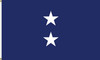 Navy Rear Admiral (Upper Half) Flag, Nylon Applique, 2 Star 4' x 6' Header and Grommets, 7202091 (Open Market)