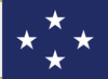 Navy Admiral Flag, Nylon Applique, 4 Star 3' x 4' Header and Grommets, 7222021 (Open Market)