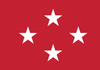 Marine Corps General Flag, Nylon Applique, 4 Star 3' x 4' Polehem Plain, 7262022 (Open Market)