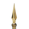 Flag Pole Staff Spear Ornament, Metal, Indoor, Gold, SpearStaffBrass7"FZ, 5640670