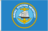 Custom Digital Double Sided 4' x 6' Nylon Flag w/Header & Grommets "Naval Station Newport Logo" (Open Market) Price based on quantity 6+