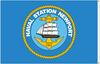 Custom Digital Double Sided 4' x 6' Nylon Flag w/Header & Grommets "Naval Station Newport Logo" (Open Market) Price based on quantity 6+