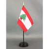 Lebanon Stick Flag 4"x6" E-Gloss, 12 Pack