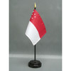 Singapore 4"x6" Stick Flag - 12 Pack
