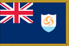 Anguilla Flag with Pole Hem and Gold Fringe