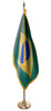  Brazil Presentation Flag & Flagpole Set 