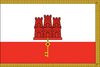 GibraltarFlag with Pole Hem and Gold Fringe