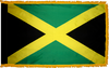 JamaicaFlag with Pole Hem and Gold Fringe