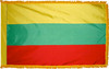 LithuaniaFlag with Pole Hem and Gold Fringe