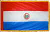 ParaguayFlag with Pole Hem and Gold Fringe