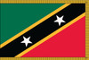 Saint Kitts and NevisFlag with Pole Hem and Gold Fringe