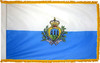San MarinoFlag with Pole Hem and Gold Fringe