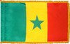 SenegalFlag with Pole Hem and Gold Fringe
