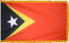 Timor-LesteFlag with Pole Hem and Gold Fringe