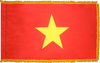 VietnamFlag with Pole Hem and Gold Fringe