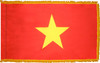 VietnamFlag with Pole Hem and Gold Fringe