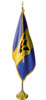  Barbados 11' Presentation Flag & Flagpole Set 