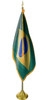  Brazil 11' Presentation Flag & Flagpole Set 