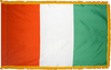 Côte d'IvoireFlag with Pole Hem and Gold Fringe