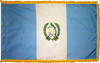 GuatemalaFlag with Pole Hem and Gold Fringe