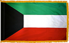 KuwaitFlag with Pole Hem and Gold Fringe