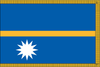 NepalFlag with Pole Hem and Gold Fringe