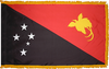 Papua New GuineaFlag with Pole Hem and Gold Fringe