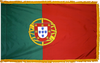 PortugalFlag with Pole Hem and Gold Fringe