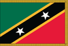 Saint Kitts and NevisFlag with Pole Hem and Gold Fringe