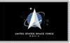 US Space Force Flag, size 4'4" x 5'6", Nylon with Pole Hem and Platinum Fringe