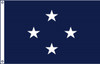 Navy Admiral Flag, 3' x 5' Nylon with Header & Grommets